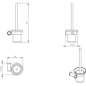 Ёршик для унитаза LEMARK ЗЕНИТ брашированное розовое золото LMA-1621S-BRRG